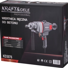 Mașină de carotat beton KraftDele KD3076, 2300W, pentru găurire în beton, cărămidă și piatră, utilizare uscată și umedă - Img 11