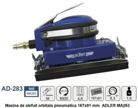 Masina de slefuit orbitala pneumatica 167x91 mm ADLER MA283