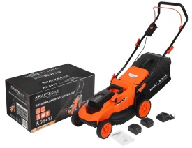 Mașină de tuns gazon pe acumulator KraftDele KD5412, 40V, lățime tăiere 430 mm, coș 50 L, 2 acumulatori 20V/6Ah - Img 2