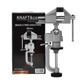 Menghină de banc multifuncțională rotativă 80 mm KraftDele KD10684 pentru fixare stabilă în atelier - Img 10