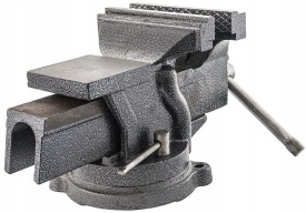 Menghină de banc rotativă cu nicovală 125 mm MaxRom, corp din fontă, pentru atelier mecanic și lucrări de fixare precise - Img 9