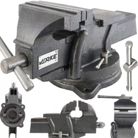 Menghină rotativă de banc 150 mm cu nicovală, corp din fontă, pentru atelier mecanic și lucrări de fixare precise MaxRom V88002 - Img 11