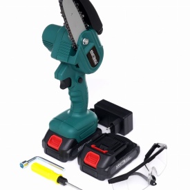 Mini drujbă cu lanț cu acumulator KraftDele KD10622, 21V, lamă 4 inch, cu 2 baterii și valiză pentru grădină și tăieri ușoare - Img 10