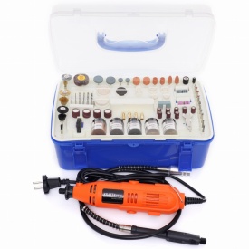 Mini polizor multifuncțional KraftDele 270W cu 218 accesorii, reglaj turație, pentru șlefuire, gravare, găurire și modelism KD10754