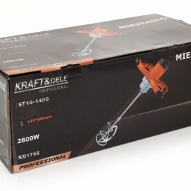 Mixer electric pentru mortar, adeziv și vopsea KraftDele KD1742, 2800W, 6 trepte, prindere M14, paletă max. 135 mm - Img 9