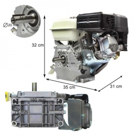 Motor de schimb pentru Honda GX160 ax 19mm B-GX160.7HP.19.AKU – Kraft&Dele
