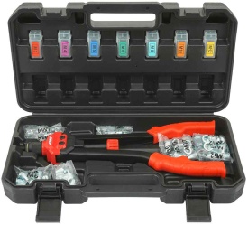 Nituitor manual pentru piulițe nituibile M3-M12, 16 inch, în valiză, capete interschimbabile, MaxRom - Img 2