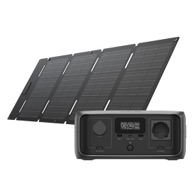 Pachet: Stație de alimentare EcoFlow RIVER 3 UPS + panou solar 45W USB-C