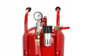 Piaskarkă sifonică Mar-Pol 38L cu manometru, regulator și odorizor de aer pentru curățare rugină, vopsea și caroserie - Img 5