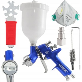 Pistol de vopsit pneumatic HVLP 1,4 mm VERKE PREMIUM LINE TT, rezervor 600 ml, pentru aplicare precisă și finisaj profesional - Img 11