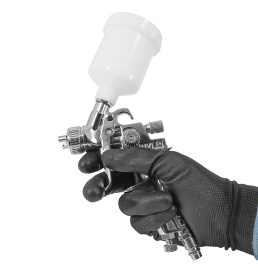 Pistol de vopsit pneumatic HVLP VERKE H-2000P 0,8 mm, rezervor superior 125 ml, pentru retușuri și finisaje precise - Img 11