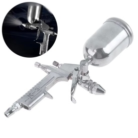 Pistol de vopsit pneumatic HVLP VERKE K-3, duză 0,5 mm, rezervor 200 ml, pentru finisaje și retușuri precise - Img 9