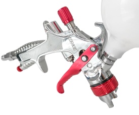 Pistol de vopsit pneumatic HVLP VERKE PREMIUM LINE K-775G, duză 1,3 mm, rezervor 600 ml, pentru lucrări de vopsire precise - Img 5