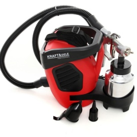 Pistol electric de vopsit KraftDele KD1652, 600W, rezervor 1000 ml, duză 1,8 mm pentru vopsire rapidă și uniformă