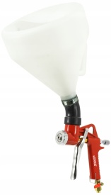 Pistol pneumatic pentru tencuit și zugrăvit VERKE 5L cu cot unghiular, duze 4/6/8 mm și alimentare gravitațională - Img 6