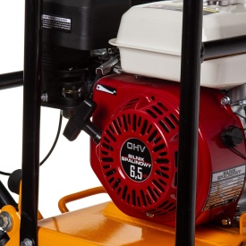 Placă compactoare 100kg MAR-POL C100 OHV M79519 – motor 4.17 CP, forță 15kN, adâncime 30cm, roți transport și mâner pliabil - Img 2
