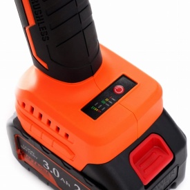 Polizor unghiular cu acumulator 20V KraftDele KD10624 2 în 1 cu adaptor de fierăstrău, 2 baterii 3.0 Ah și accesorii incluse - Img 5