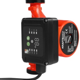 Pompa de circulație KraftDele KD803 25-60/180 cu panou de control, funcție auto și mod de noapte pentru instalații termice - Img 5