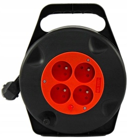 Prelungitor electric de grădină cu tambur KraftDele KD4025, cablu 10 m pentru echipamente electrice de uz casnic și exterior