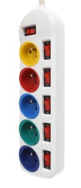 Prelungitor electric KraftDele KD4002 cu 5 prize, cablu 5 m, protecție la suprasarcină și întrerupătoare individuale - Img 6
