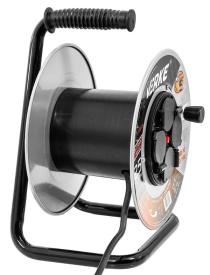 Prelungitor electric pe tambur metalic 40 m, cablu 3x2,5 mm², 4 prize, protecție termică, MaxRom V70021 - Img 11