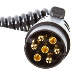 Prelungitor spiral pentru remorcă 3 m, 7 pini, 12V, mufă tată-mamă Mar-Pol, pentru remorci, camioane, tractoare și rulote - Img 3