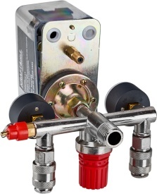 Presostat trifazat pentru compresor KraftDele KD2169 cu triplă conexiune, 2 manometre și 2 cuple rapide - Img 11