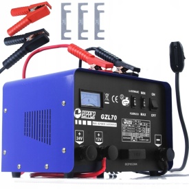 Prostownik auto Mar-Pol GZL-70 RIPPER 12V/24V cu funcție Fast Charge și asistență la pornire, 50A / 250A