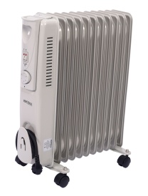 Radiator electric cu ulei KraftDele KD6511, 2500W, 3 trepte de încălzire, termostat reglabil și roți pentru transport ușor