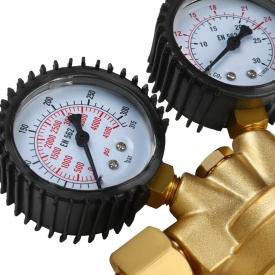 Reductor butelie AR/CO2 KraftDele KD1822 pentru sudură, cu manometre, reglaj precis și debit maxim 32 L/min - Img 2