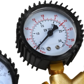 Reductor butelie AR/CO2 KraftDele KD1822 pentru sudură, cu manometre, reglaj precis și debit maxim 32 L/min - Img 3