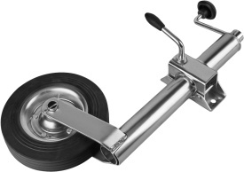 Roată de sprijin pentru remorcă KraftDele KD469 cu colier de prindere, capacitate 150 kg, roată 200 mm - Img 8