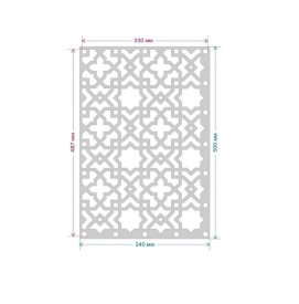 Sablon Perete vopsire, tencuiala Faianță Marocană model MXSP7664 marime 340 x500 mm - Img 3