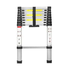 Scară aluminiu KraftDele cu 8 trepte, înălțime de lucru 2,6 m, suportă până la 150 kg - Img 4