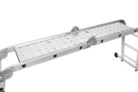 Scară articulată din aluminiu cu platformă KraftDele KD4070, 4x3 trepte, înălțime maximă 346 cm - Img 10