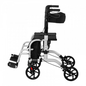 Scaun cu rotile si Rolator 2in1 argintiu 136 kg UNI_ROLL_03 Uniprodo 10250028 - Img 4