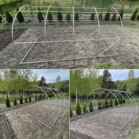 Sera tip Tunel de grădină cu folie Mar-Pol 4 x 2,5 x 2 m, 10 mp, cu 8 ferestre, 2 uși și protecție UV-4 - Img 4