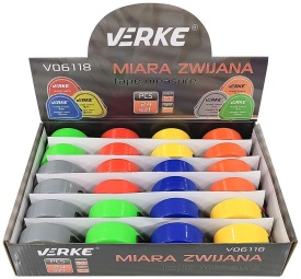Set 24 rulete retractabile MaxRom 5 m x 18 mm, în culori diferite, cu bandă din oțel și protecție nylon - Img 2