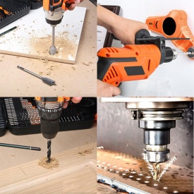 Set 246 piese de burghie și biți MaxRom în valiză, pentru lemn, metal și beton, cu accesorii complete de găurire și înșurubare - Img 11