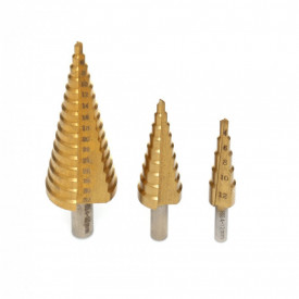 Set burghie metal conice in trepte 4-32 mm 3 bucati titan TA4036 TAGRED - Img 3