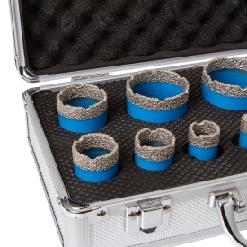 Set carote diamantate Mar-Pol CATA 6-68 mm, 11 piese, filet M14, pentru gresie, faianță, klinkier și piatră naturală - Img 2
