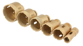 Set carote diamantate pentru granit Mar-Pol M22592, filet M14, 20-60 mm, 6 piese pentru găurire în materiale dure - Img 5