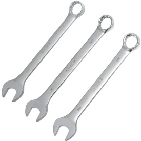 Set chei combinate fixe-inelare 6-32 mm, 25 piese, din oțel crom-vanadiu, cu etui rulabil, MaxRom - Img 11
