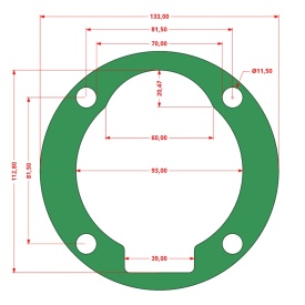 Set de 10 Garnituri pentru cap compresor de aer in V cilindri 3x90mm Mod.0.9-8 (G) CH182 - Img 4