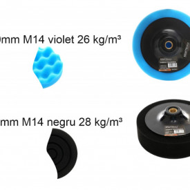 Set de 4 bureti pentru lustruit polisat 150mm M14 diferite granulatii profil special - Img 6