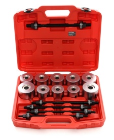 Set extractor bucșe brațe suspensie KraftDele KD10517, cu adaptoare și prese cu șurub, în valiză pentru service auto - Img 11