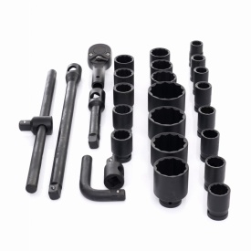 Set nasadki udare 12 colțuri 3/4 inch, 26 piese, Cr-Mo, cu valiză, KraftDele KD11759 pentru atelier și service auto - Img 8