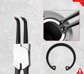 Set profesional 4 clești pentru inele de siguranță Seeger 13" / 320 mm, exteriori și interiori, MaxRom - Img 8