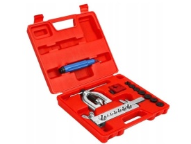 Set profesional KraftDele KD10445 pentru evazarea și prelucrarea conductelor de frână din cupru și aluminiu, 11 piese
