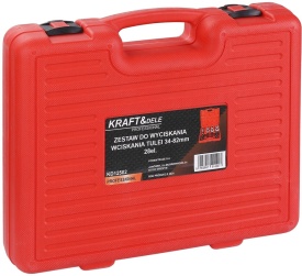 Set profesional KraftDele KD12502 pentru extragerea și montarea bucșelor 34-82 mm, 28 piese - Img 11
